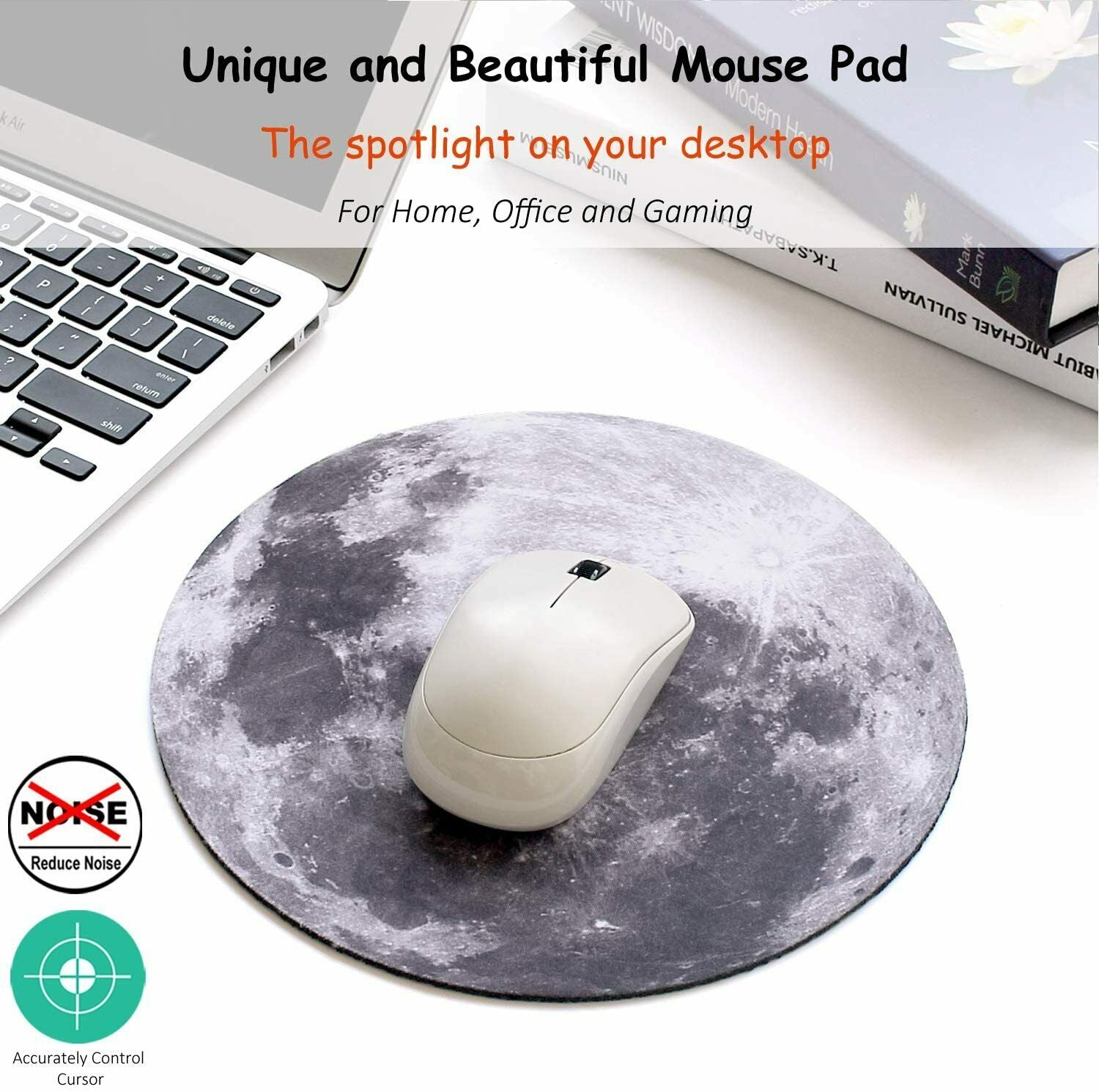 Space round Mouse Pad PC Gaming Non Slip Mice Mat for Laptop Notebook Computer Gaming Mouse Pad