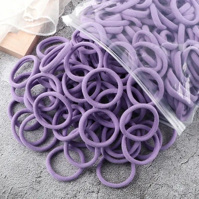 Towel Ring Hair Bands 4cm Solid Color Elastic Hair Rope Female Height Hair Accessory For Ponytail - Apple Promo New