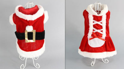 Christmas Dog Clothes Pet Vest Shirt Dog Winter Dress Warm Coat Jacket Clothing For Small Dogs Dress - Apple Promo New