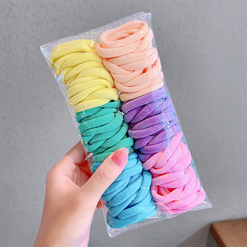 Candy Color Basic Hair Rope Hair Accessories Towel Hair Ring Combination Suit Simple All-match Rubber Band Headdress For Hair Ties - Apple Promo New