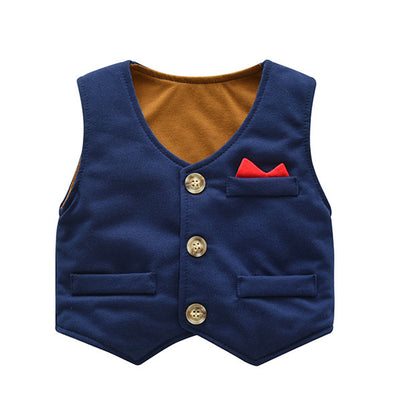 Spring New Childrens Suit Gentleman Wearing Bow Tie Baby Suit One-Year-Old - Apple Promo New