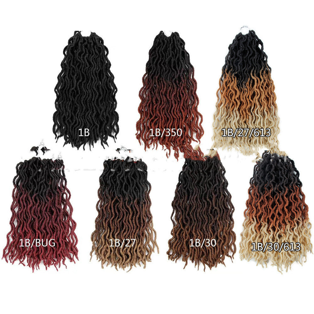 Ombre Curly Crochet Hair Synthetic Braiding Hair Extensions - Apple Promo New