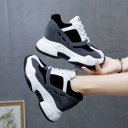 Woman Fashion Sneakers Platform Chunky Casual Shoes  New Designers Basket Female Vulcanized Shoes Women High Heels