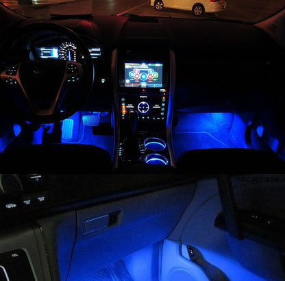 Car interior atmosphere lights Car interior atmosphere lights Foot lights Car interior blue lights 780 decorative lights - Apple Promo New