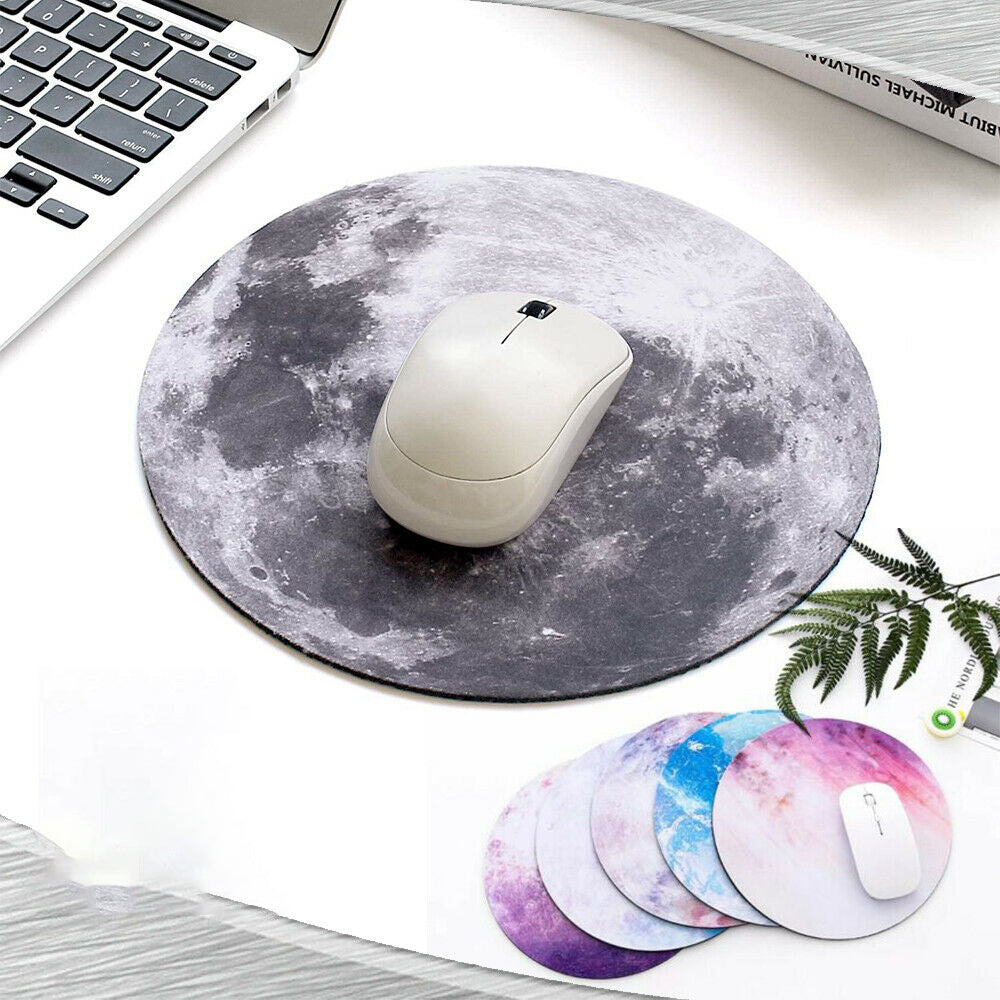 Space round Mouse Pad PC Gaming Non Slip Mice Mat for Laptop Notebook Computer Gaming Mouse Pad