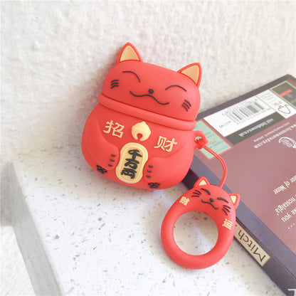 Lucky cat headphones set