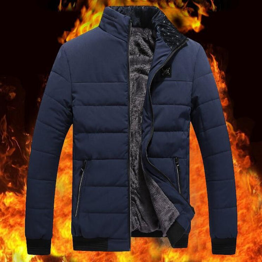 Winter Coat Men's Cotton Clothing Korean Style Fleece-lined Cotton-padded Jacket For Men