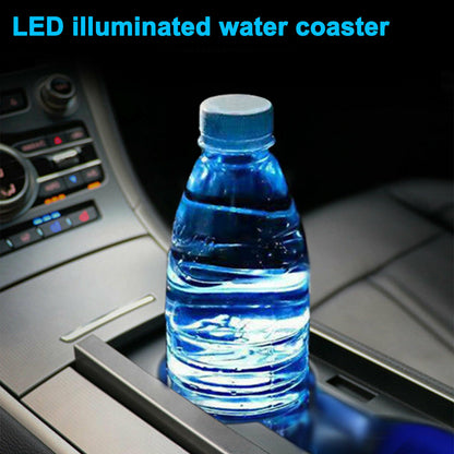 USB Charging Car Led Cup Holder Water Bottom Mat - Apple Promo New