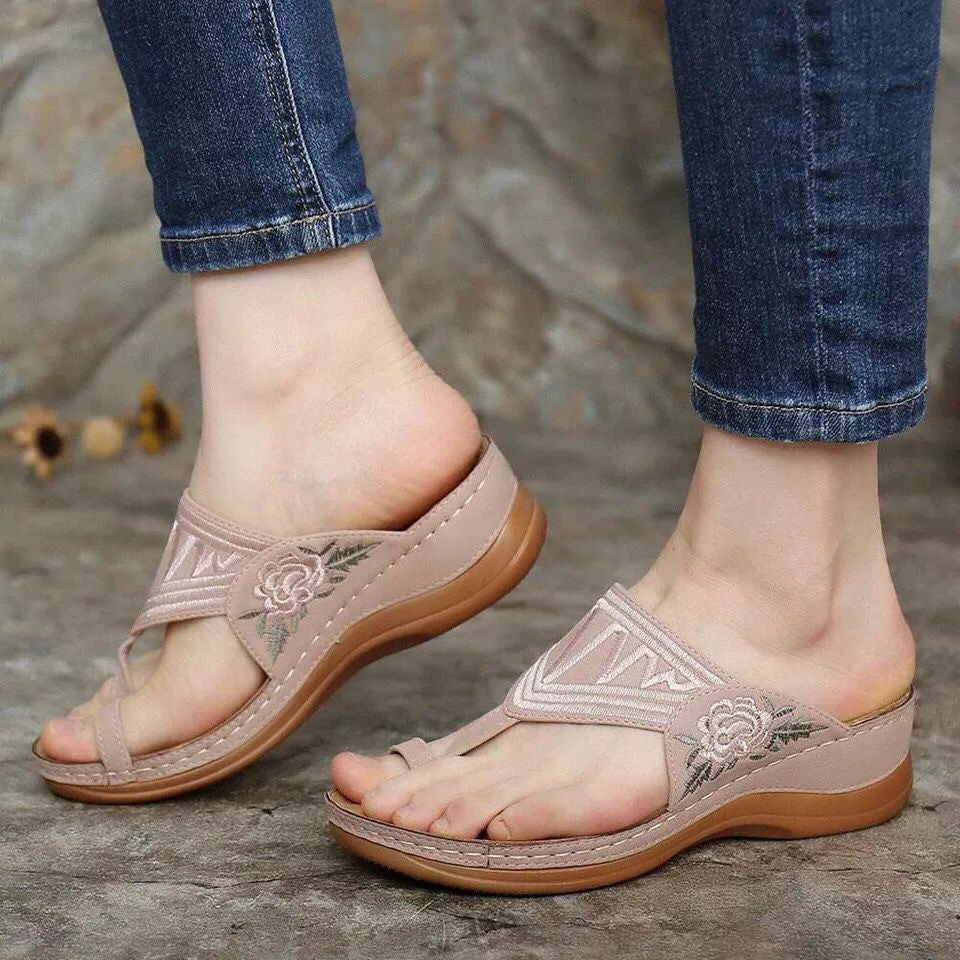 Sandals in a high school and women