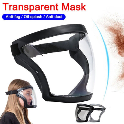 Anti-Fog Shield Safety Full Face Super Protective Head Cover Transparent Mask