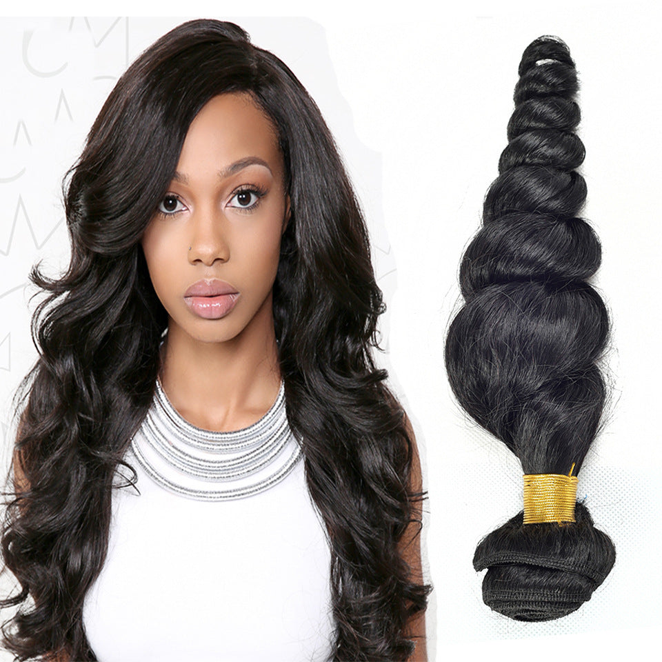 Loose wave real hair wig hair curtain vrigin hair factory direct selling price in Europe and America - Apple Promo New