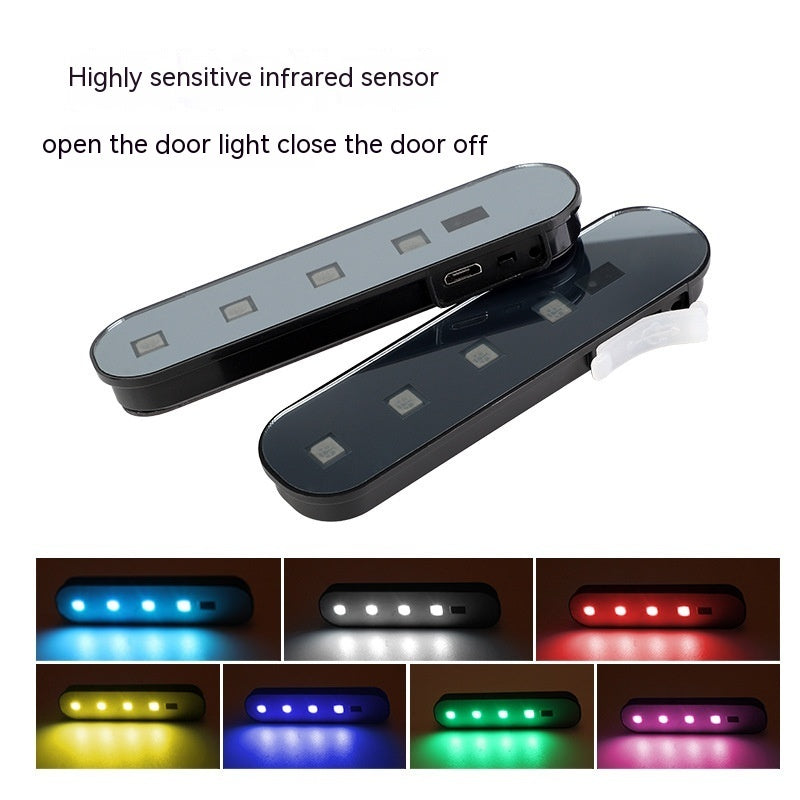 Car Door Induction Lamp Magnetic Adsorption Courtesy Down-corner Lamp Ambience Light - Apple Promo New