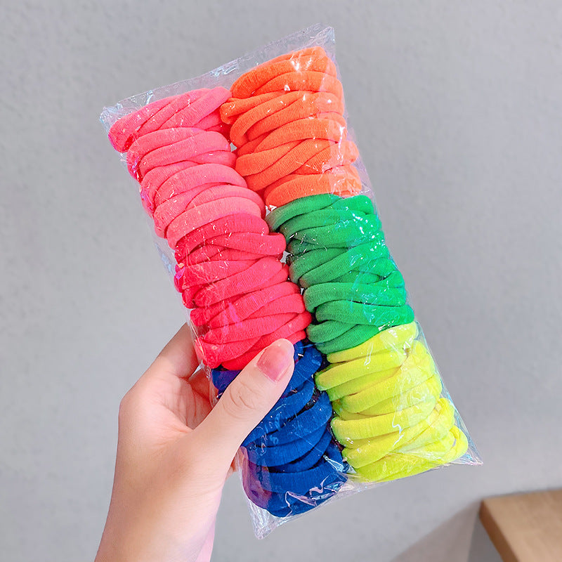 Candy Color Basic Hair Rope Hair Accessories Towel Hair Ring Combination Suit Simple All-match Rubber Band Headdress For Hair Ties - Apple Promo New