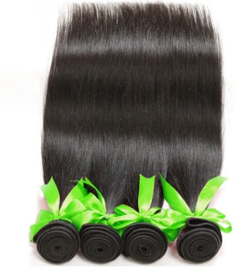 Real Hair Wig Straight Hair Natural Color Europe And America Brazil Straight Hair Curtain - Apple Promo New