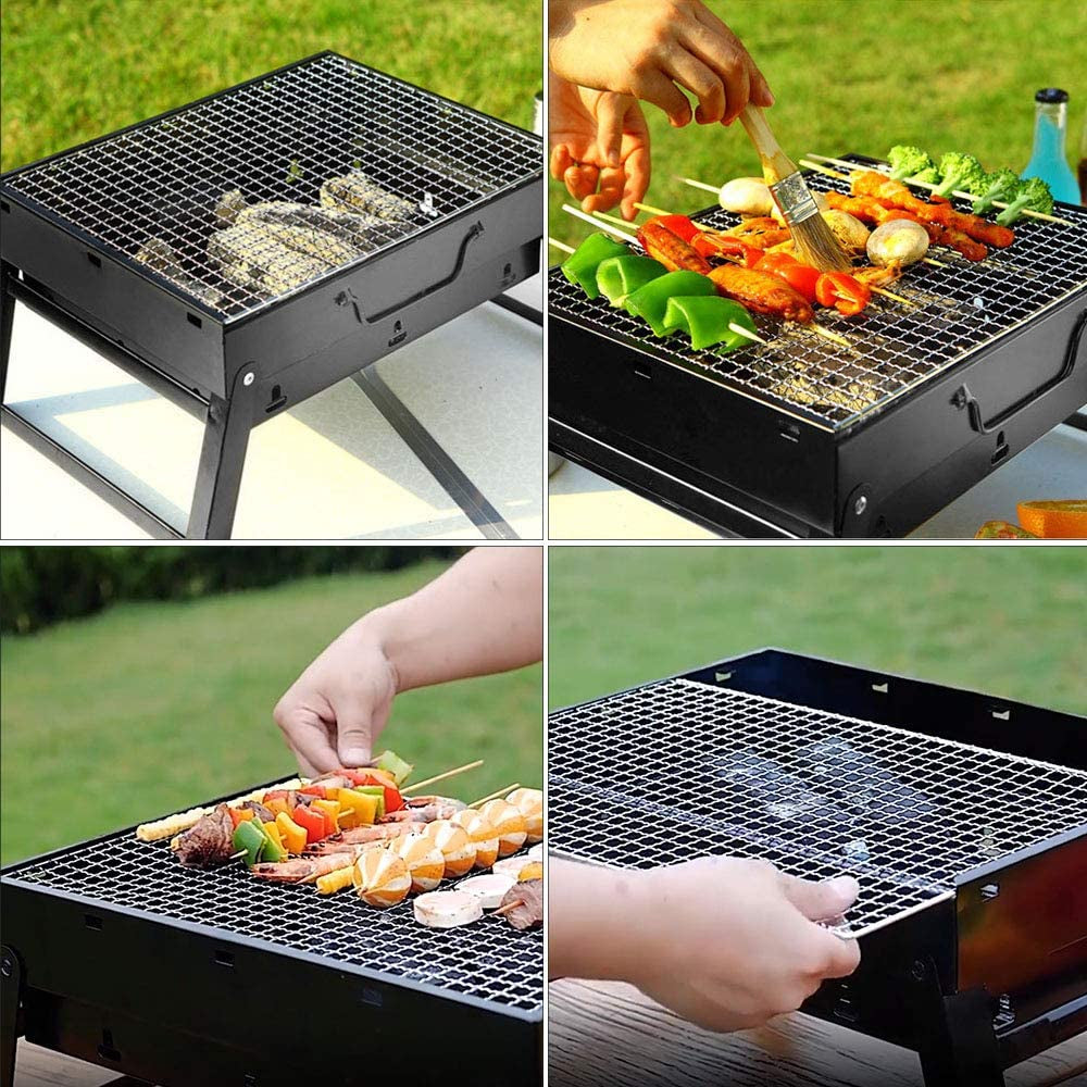 Barbecue Charcoal Grill Portable Folding BBQ Grill Barbecue Small Barbecue Grill,Outdoor Grill Tools for Camping Hiking Picnics Traveling