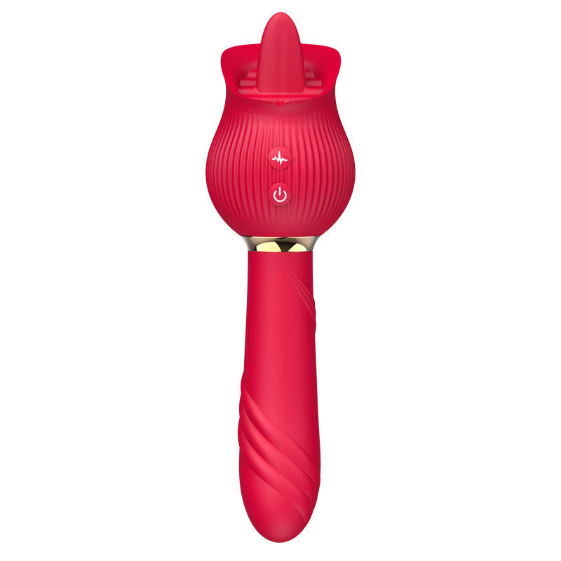 Rose Suction Telescopic Vibrator For Women's Use - Apple Promo New