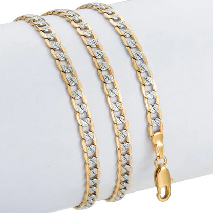 Trendsmax Gold Color Chain Necklace For Men Women Cuban Link Chain Male Necklace Fashion Men's Jewelry Wholesale Gifts 4mm GN64 - Apple Promo New