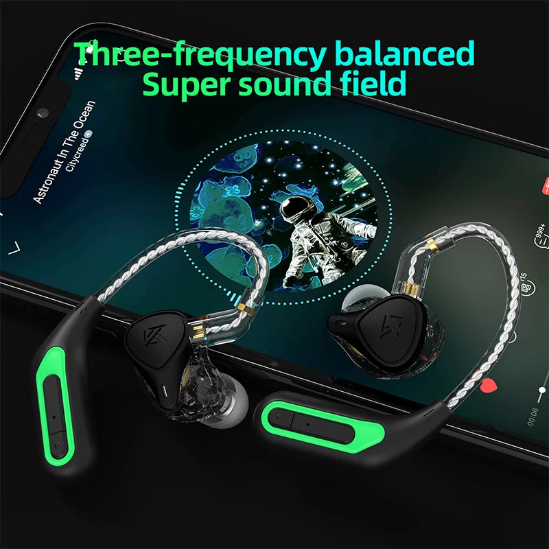 Ear Hook Wireless Earphone Touch Control Bluetooth-Compatible 5.2 Sport Headset Game Low Latency Headphone HIFI Earbuds - Apple Promo New