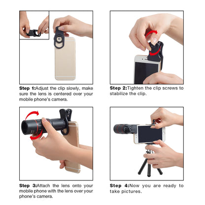 APEXEL 18X25 Monocular Zoom Telephoto Mobile Phone Lens With Tripod For Camping Tourism Portable Spotting Scope Mini Telescope - Apple Promo New