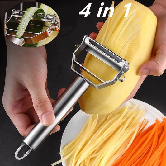 Multifunctional Kitchen Peeler Vegetable Fruit Peeler Stainless Steel Durable Potato Slicer Household Shredder Carrot Peeler - Apple Promo New