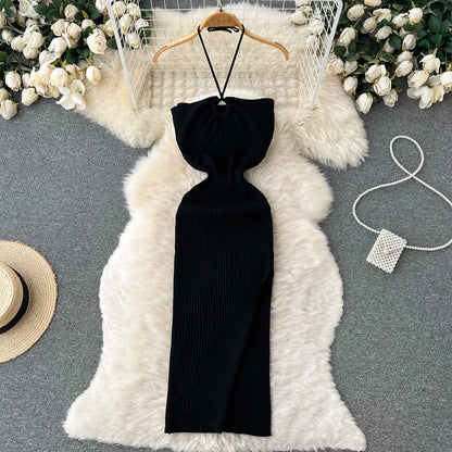 YuooMuoo Chic Fashion Sexy Package Hips Split Knitted Summer Dress Women Slim Elastic Bodycon Party Dress Streetwear Outfits - Apple Promo New