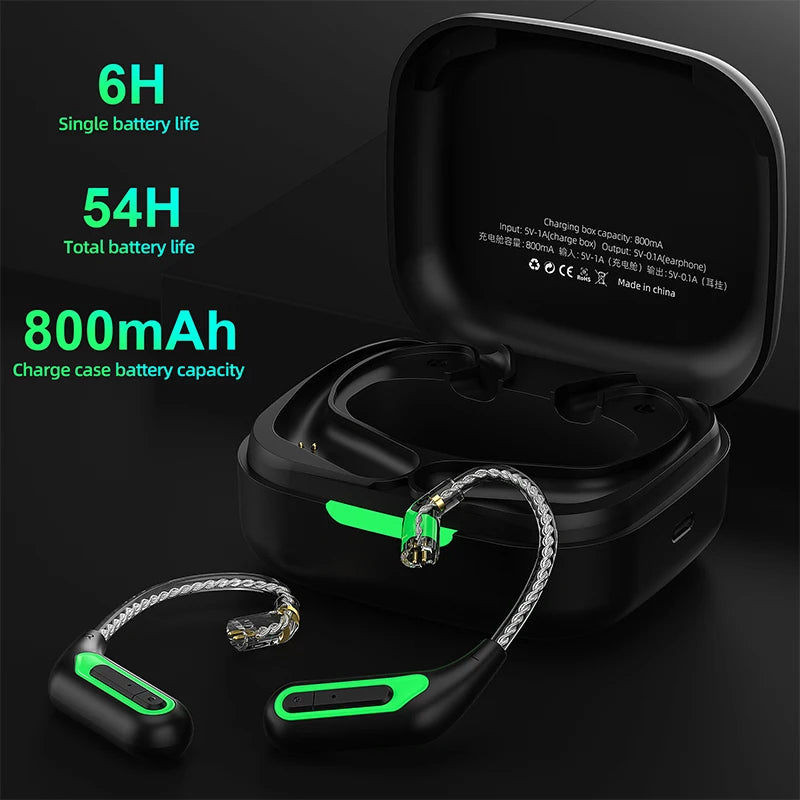 Ear Hook Wireless Earphone Touch Control Bluetooth-Compatible 5.2 Sport Headset Game Low Latency Headphone HIFI Earbuds - Apple Promo New