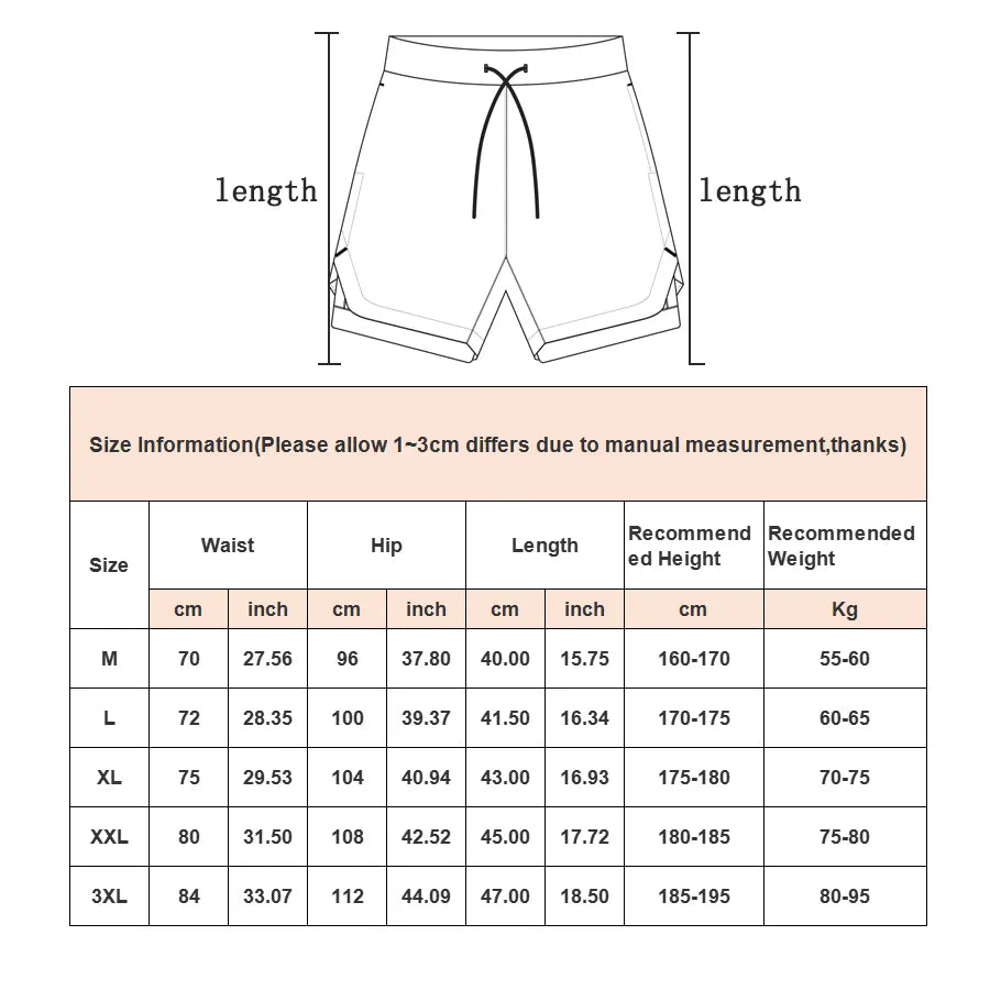 Camo Running Shorts Men Gym Sports Shorts 2 In 1 Quick Dry Workout Training Gym Fitness Jogging Short Pants Summer Men Shorts - Apple Promo New