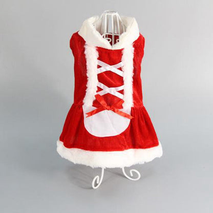 Christmas Dog Clothes Pet Vest Shirt Dog Winter Dress Warm Coat Jacket Clothing For Small Dogs Dress - Apple Promo New