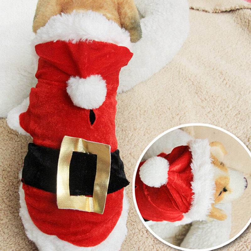 Christmas Dog Clothes Pet Vest Shirt Dog Winter Dress Warm Coat Jacket Clothing For Small Dogs Dress - Apple Promo New