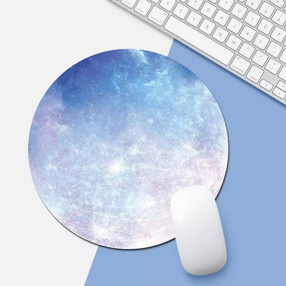 Space round Mouse Pad PC Gaming Non Slip Mice Mat for Laptop Notebook Computer Gaming Mouse Pad