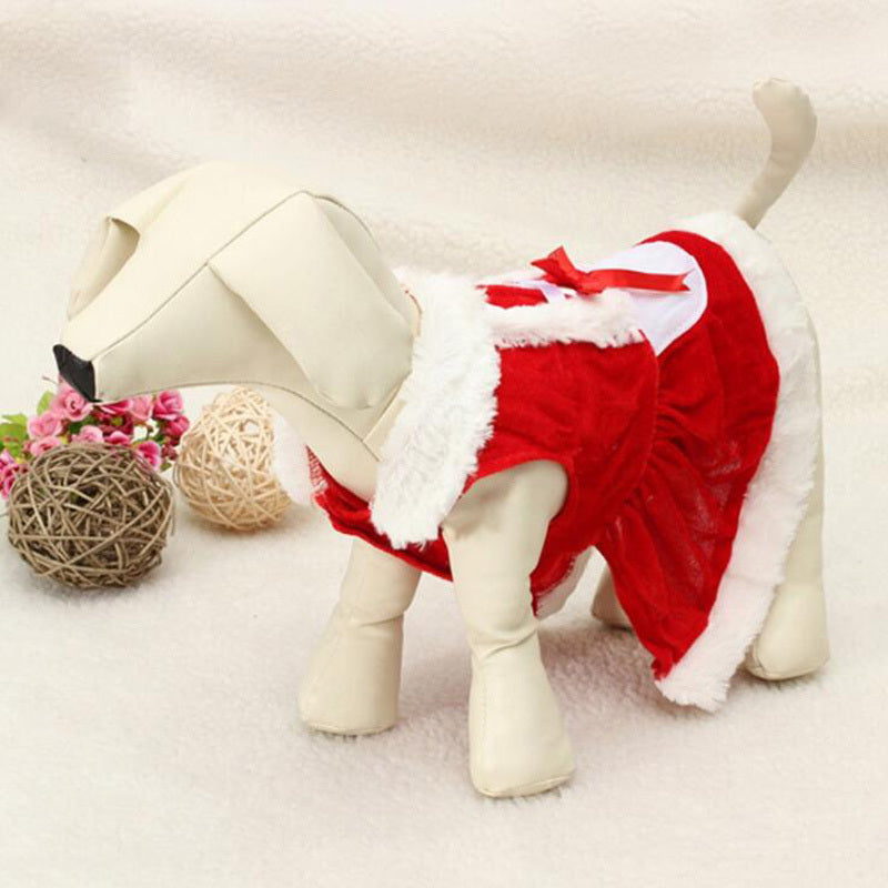 Christmas Dog Clothes Pet Vest Shirt Dog Winter Dress Warm Coat Jacket Clothing For Small Dogs Dress - Apple Promo New