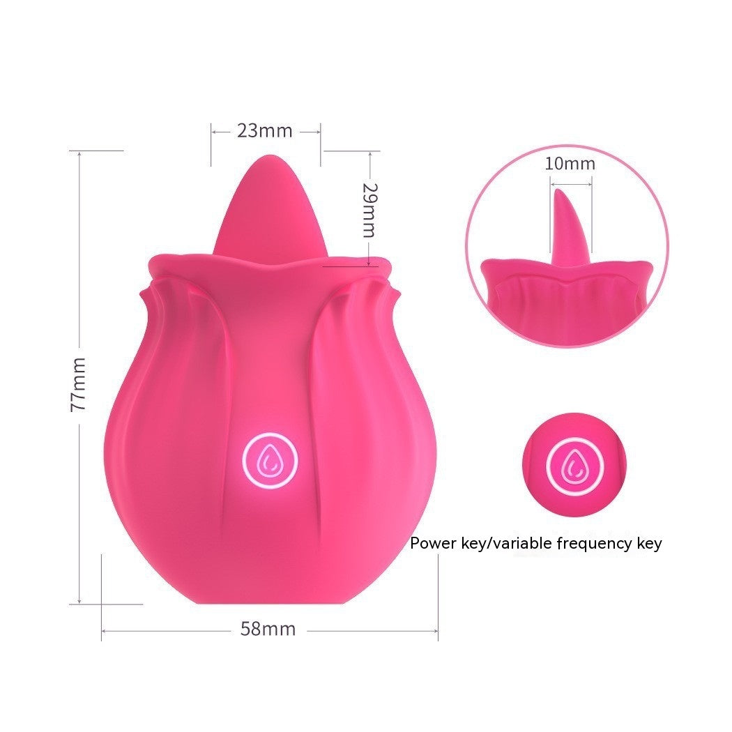 Rose Vibration Tongue Licking Female Supplies - Apple Promo New