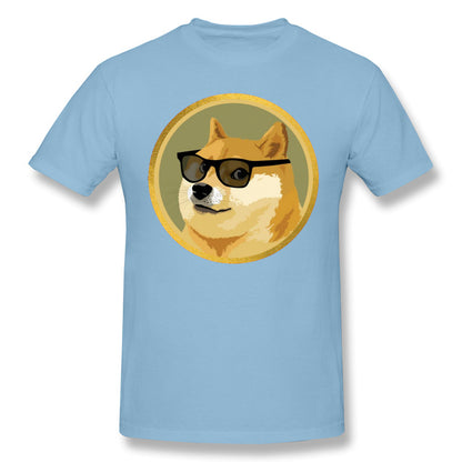 Men Clothing Dogecoin T Shirt Doge Coin Apparel Fashion Shor