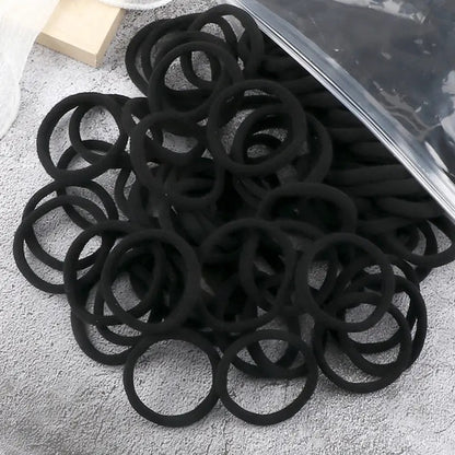 Towel Ring Hair Bands 4cm Solid Color Elastic Hair Rope Female Height Hair Accessory For Ponytail - Apple Promo New