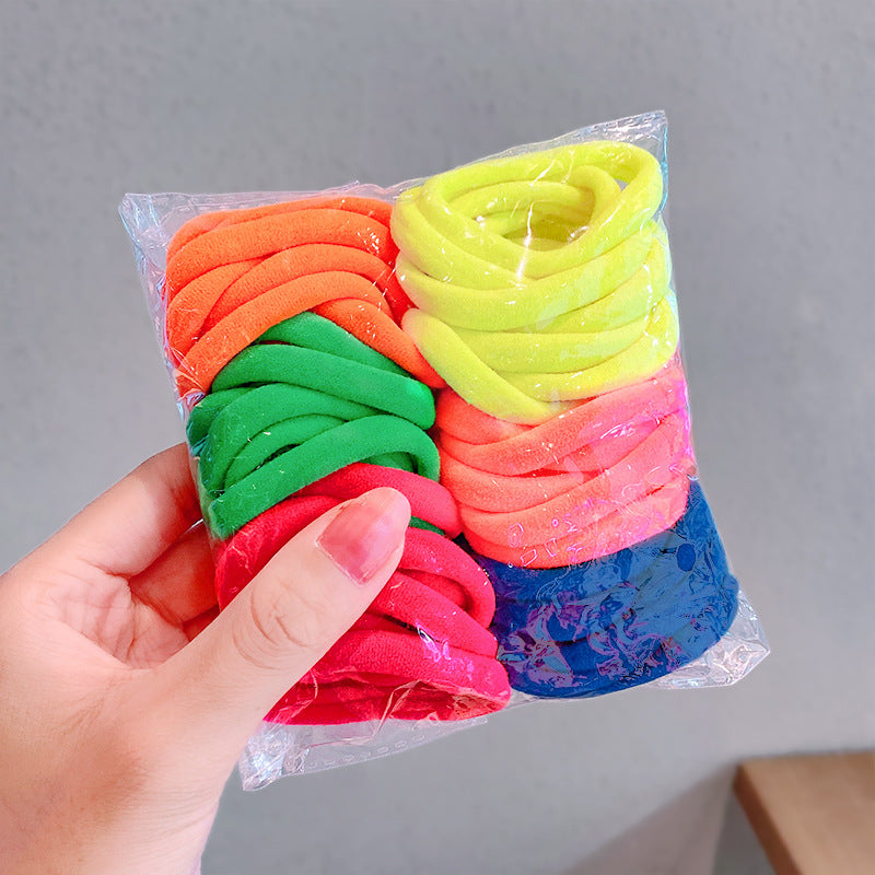 Candy Color Basic Hair Rope Hair Accessories Towel Hair Ring Combination Suit Simple All-match Rubber Band Headdress For Hair Ties - Apple Promo New