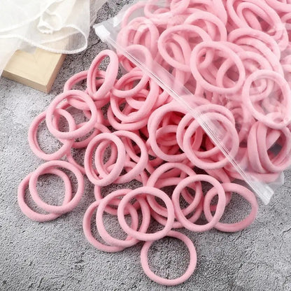 Towel Ring Hair Bands 4cm Solid Color Elastic Hair Rope Female Height Hair Accessory For Ponytail - Apple Promo New