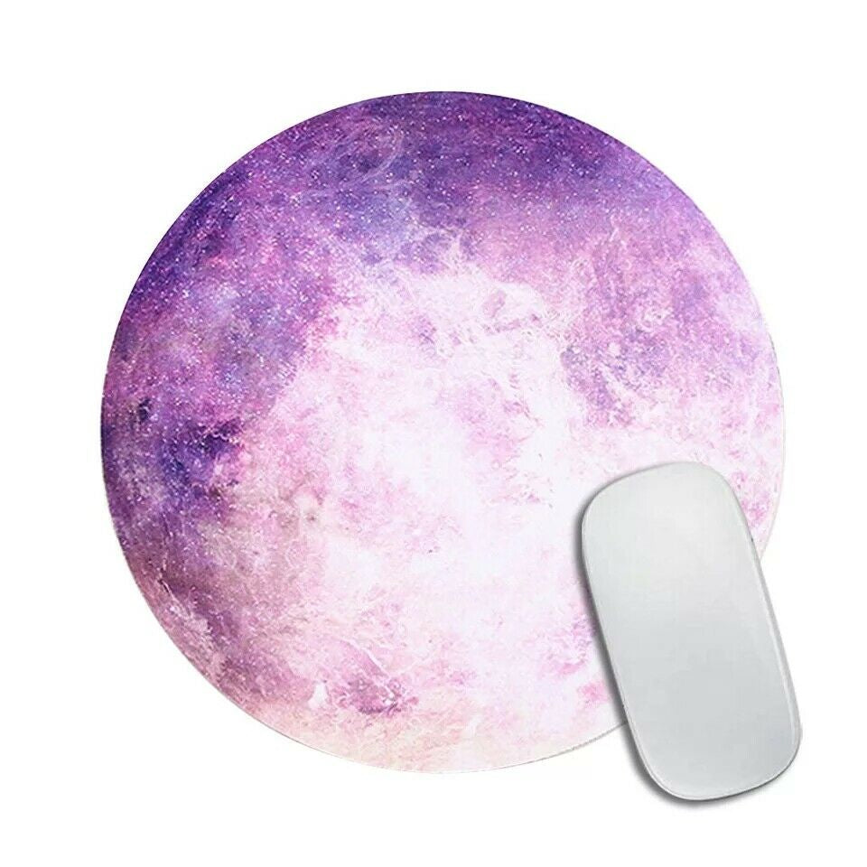 Space round Mouse Pad PC Gaming Non Slip Mice Mat for Laptop Notebook Computer Gaming Mouse Pad